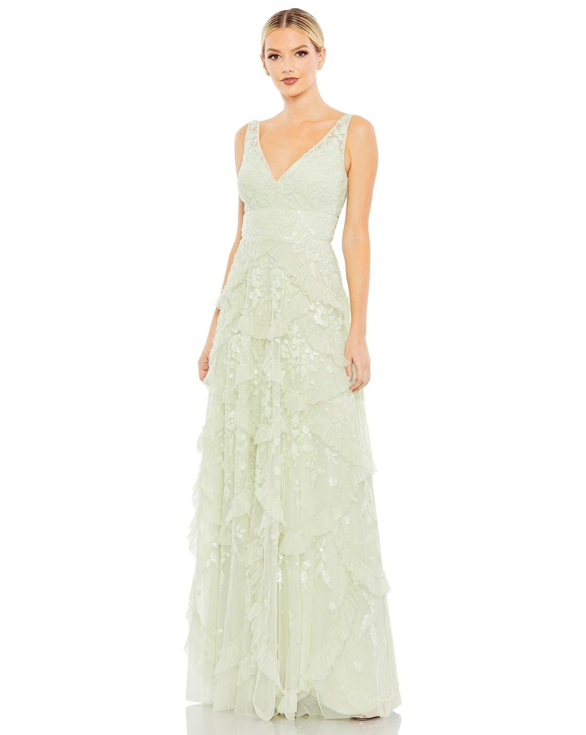 Mac Duggal Long Sleeveless Formal Prom Dress 9162 - The Dress Outlet