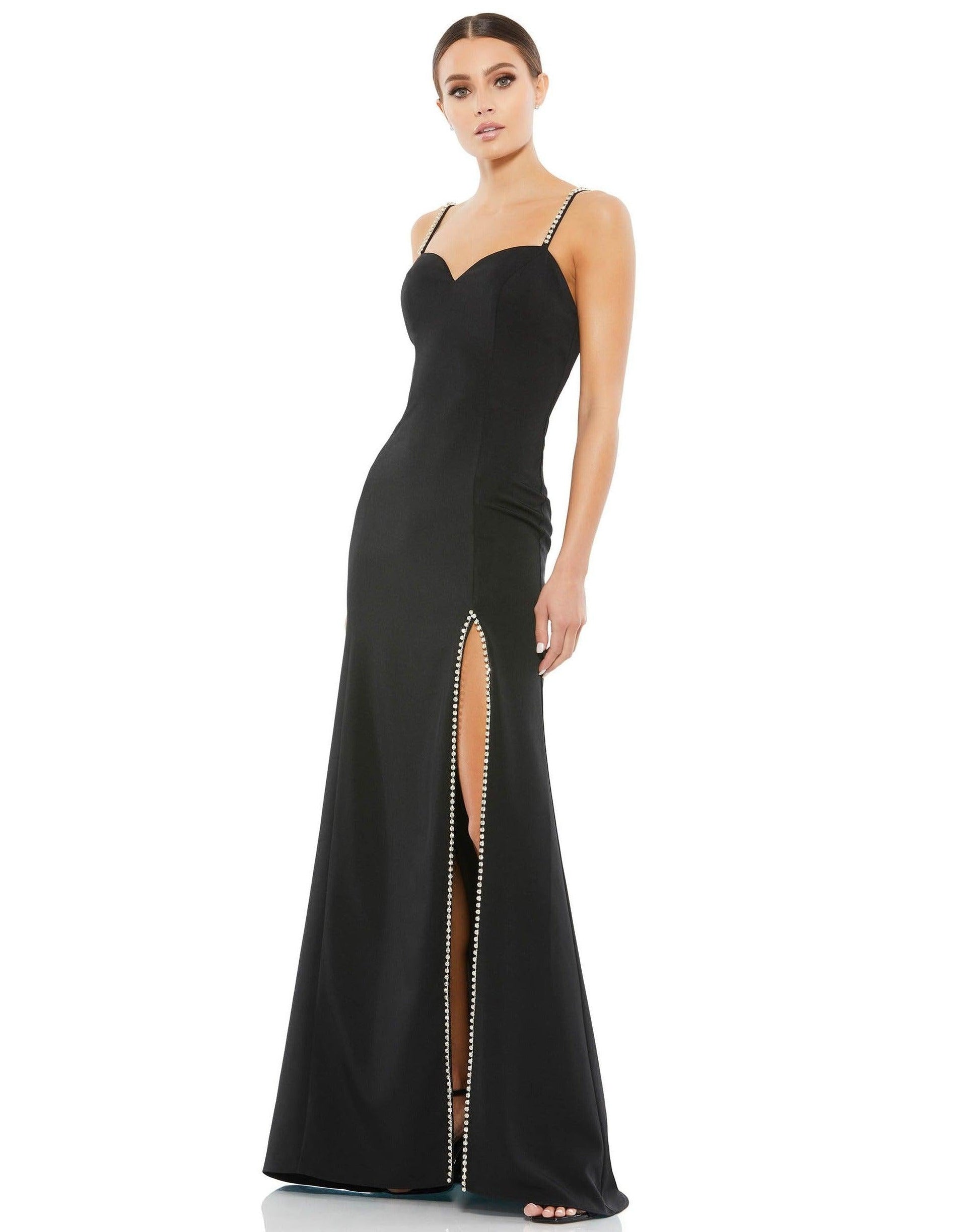 Mac Duggal Long Spaghetti Strap Prom Dress  55706 - The Dress Outlet