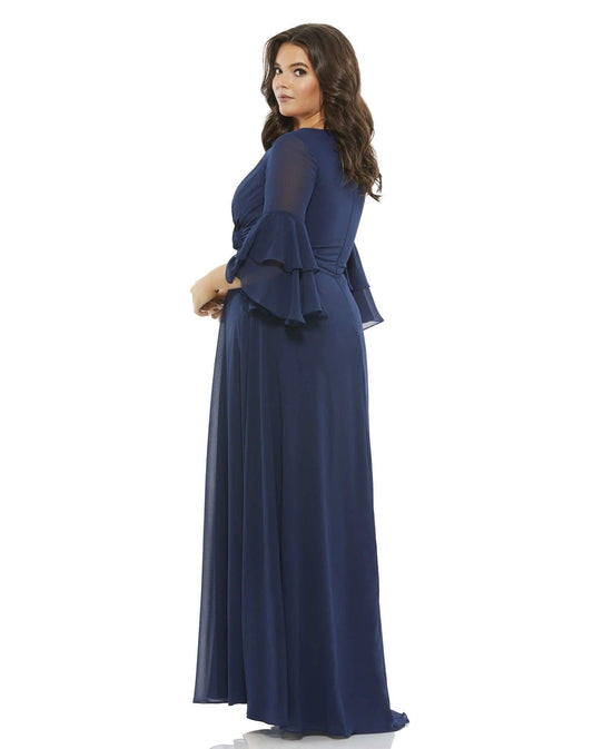 Mac Duggal Plus Size Long Formal Chiffon Gown 67913 - The Dress Outlet