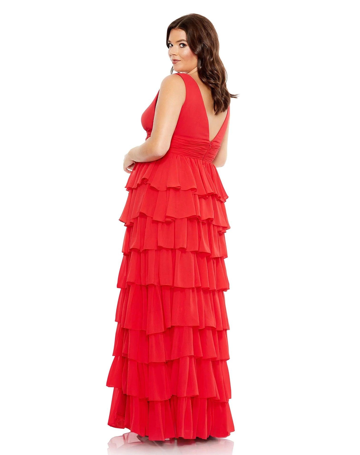 Mac Duggal Plus Size Sleeveless Long Dress 68119 - The Dress Outlet