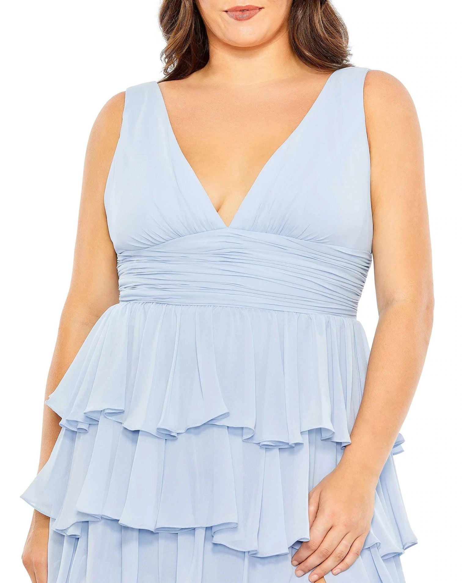 Mac Duggal Plus Size Sleeveless Long Dress 68119 - The Dress Outlet