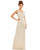 Mac Duggal Prom Long Sleeveless Evening Gown Nude Gold