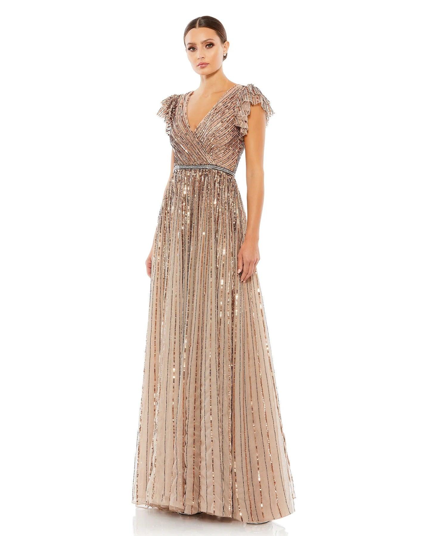 Mac Duggal Short Sleeve Formal Dress 5502 - The Dress Outlet