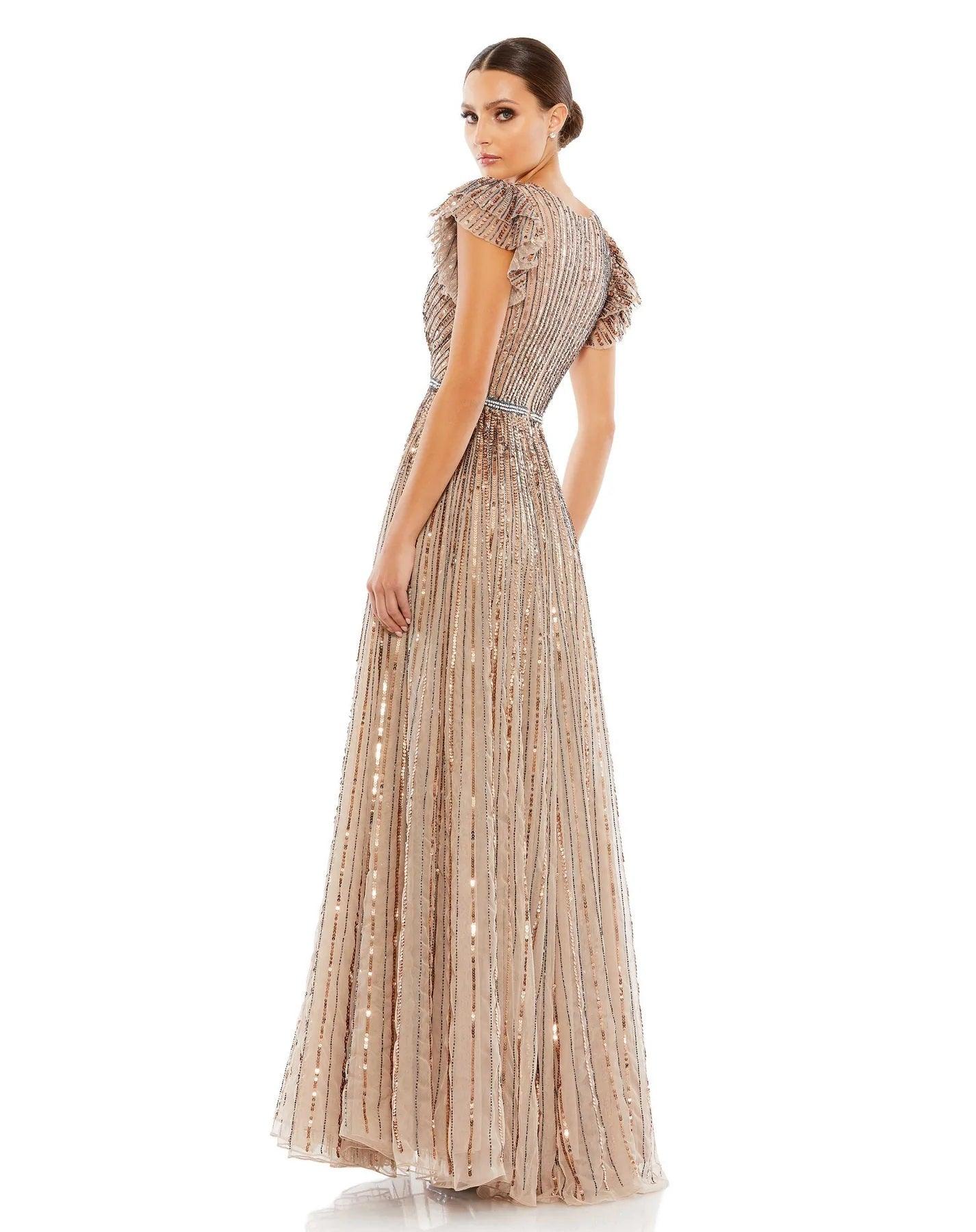 Mac Duggal Short Sleeve Formal Dress 5502 - The Dress Outlet