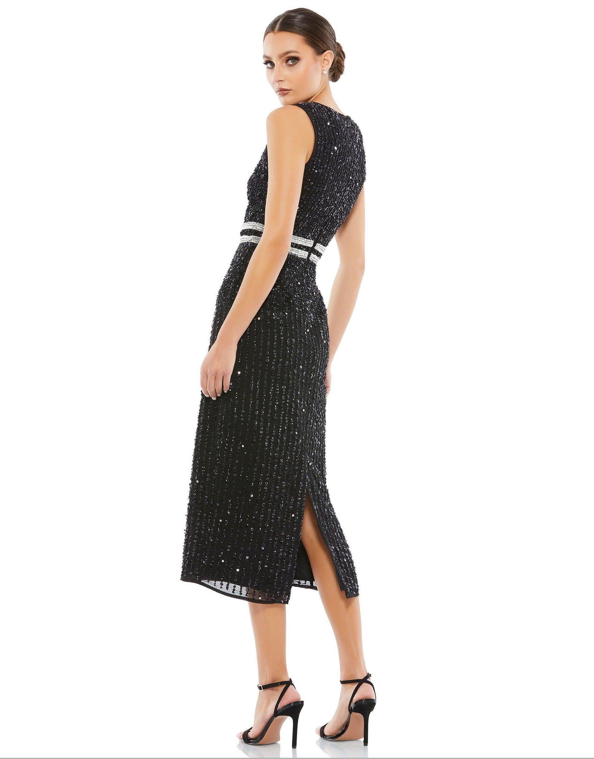 Mac Duggal Short Sleeveless Sequins Dress 10509 - The Dress Outlet