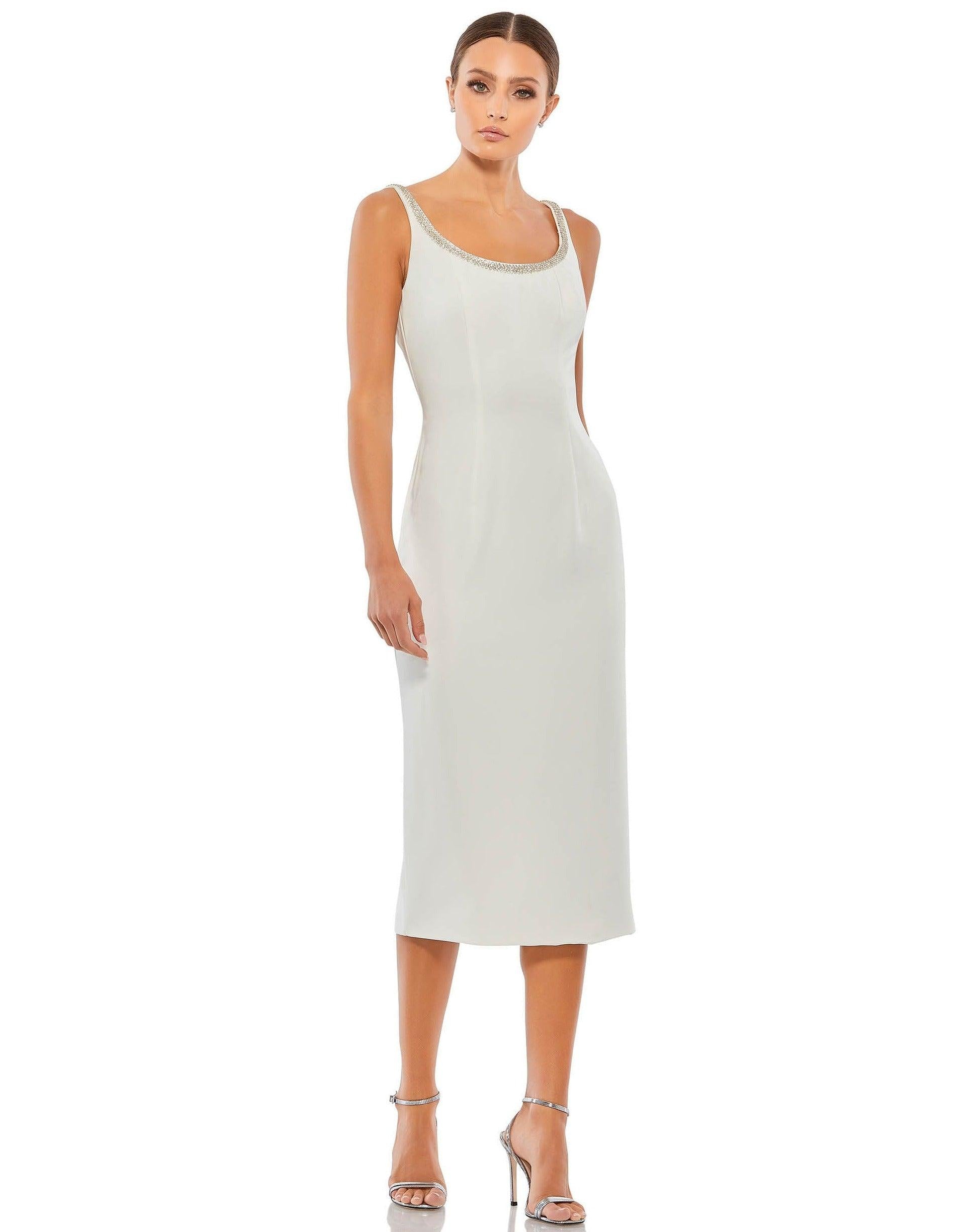 Mac Duggal Sleeveless Cocktail Midi Dress 26681 - The Dress Outlet