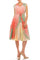 Maison Tara Sage Multi Collared Pleaded Circle Skirt Dress - The Dress Outlet