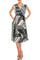 Maison Tara Striped Pleated A-Line Midi Dress - The Dress Outlet
