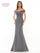 Marsoni Off Shoulder Satin Long Evening Gown 1153 - The Dress Outlet