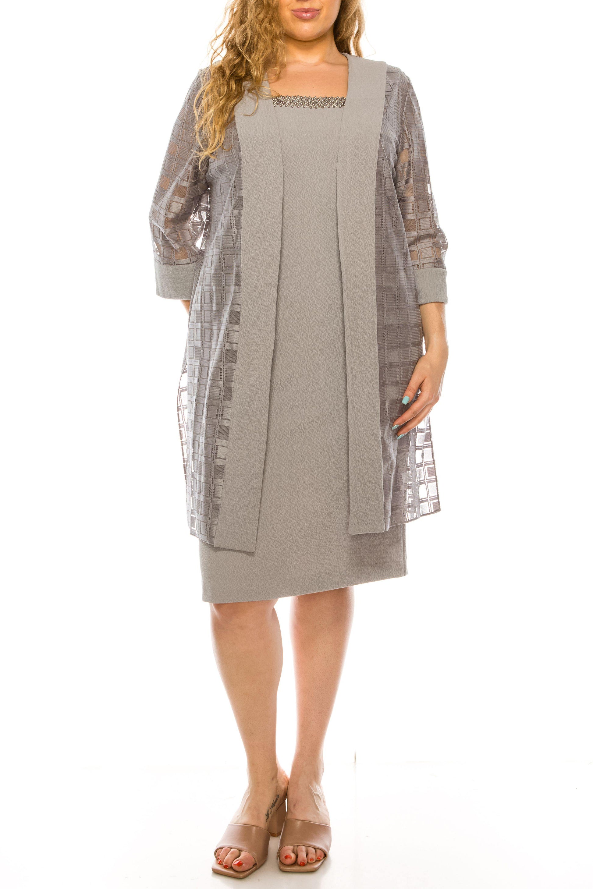 Maya Brooke Plus Size Short Jacket Dress 29163 - The Dress Outlet
