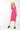 Cocktail Dresses Fitted Ruched Out Rhinestones Midi Dress Fuchsia