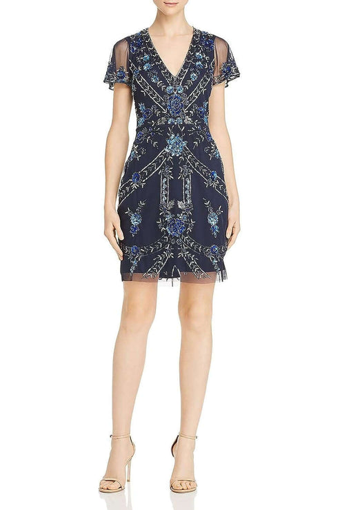 Cocktail Dresses Short Fitted Beaded Cocktail Dress Twilight