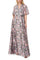 Formal Dresses Floral Print Long Formal A Line Evening Dress Grey Multi