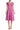 Cocktail Dresses Floral Print Cocktail Midi Length Dress Magenta