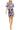 Cocktail Dresses Printed Short Pleated Cocktail Dress Deep Navy