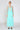 Formal Dresses Long Sleeve Polka Dot Printed Mesh Layered Dress Turquoise