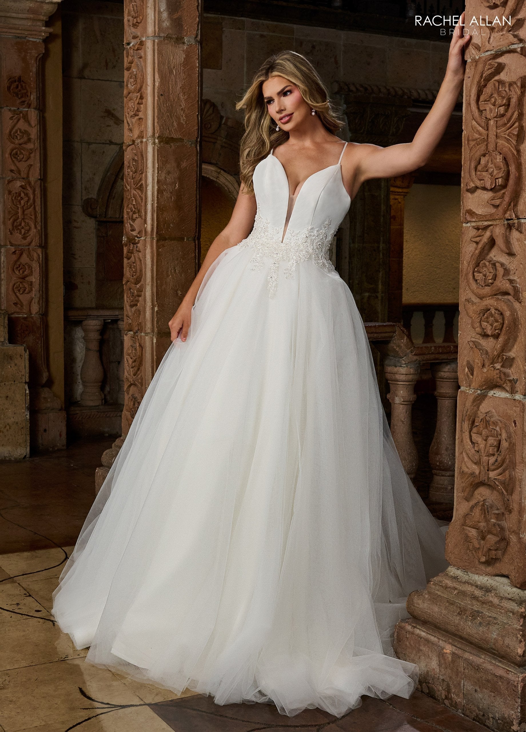 Wedding Dresses Long Bridal Ball Gown Wedding Dress  Ivory Nude