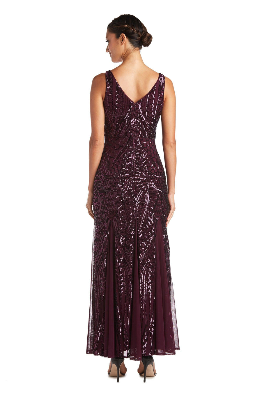 Plum 4P Long Formal Sleeveless Petite Dress Sale
