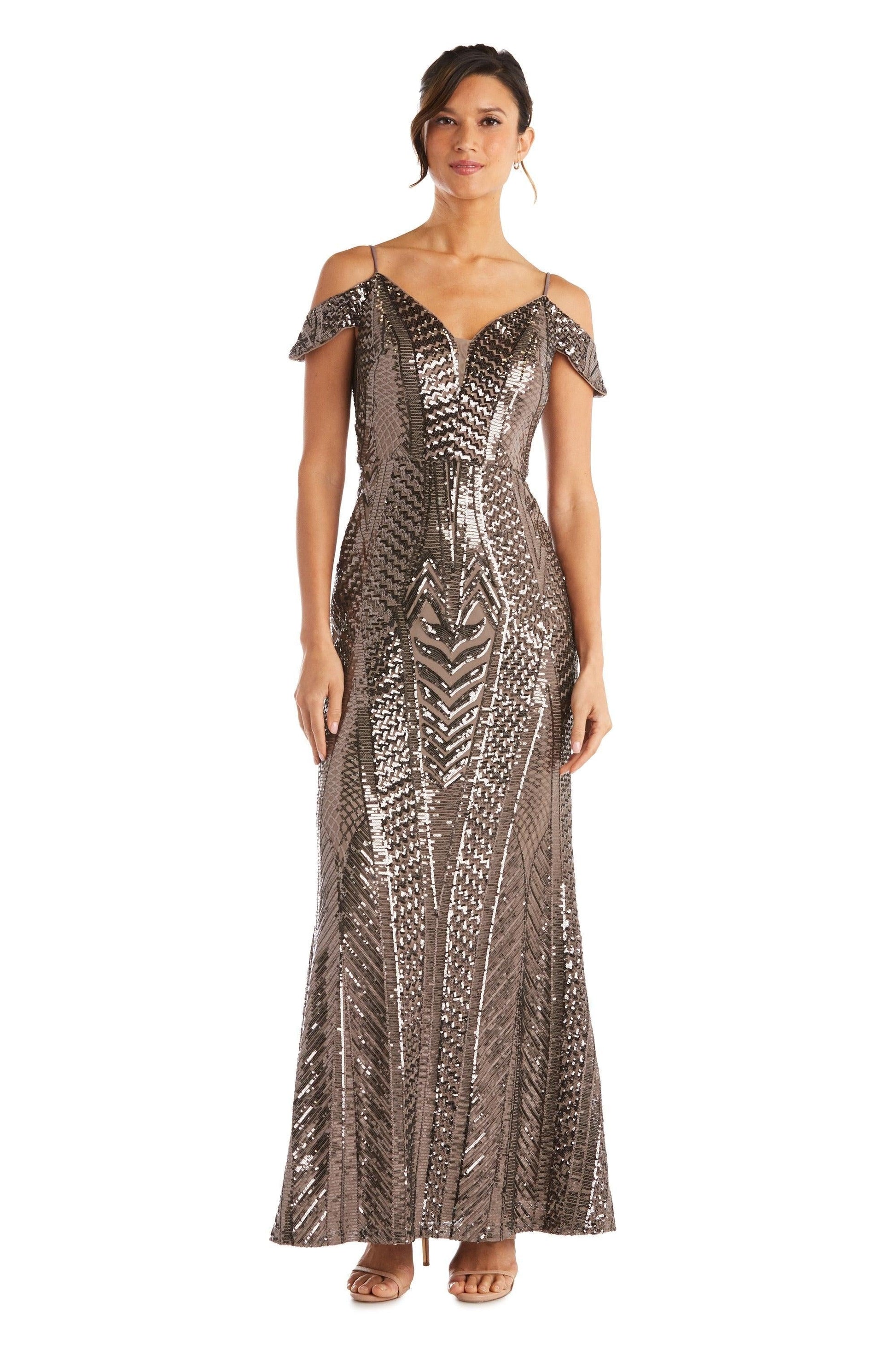 Nightway Long Off Shoulder Formal Dress 21917A - The Dress Outlet