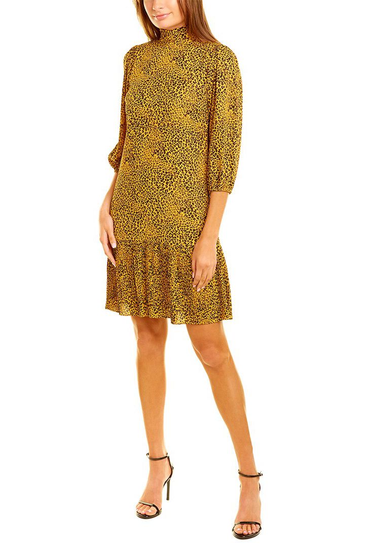 Cocktail Dresses Short Printed Cocktail Dress Black Gold