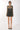 Cocktail Dresses Long Sleeve Diamond Cut Rhinestone Dress Black