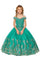 Off Shoulder A-Line Flower Girls Dress - The Dress Outlet