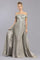 Off Shoulder Long Prom Dress with Cape Skirt - The Dress Outlet Aspeed