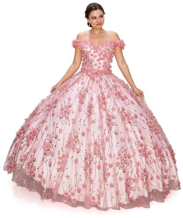 Off Shoulder Long Quinceanera Dress - The Dress Outlet