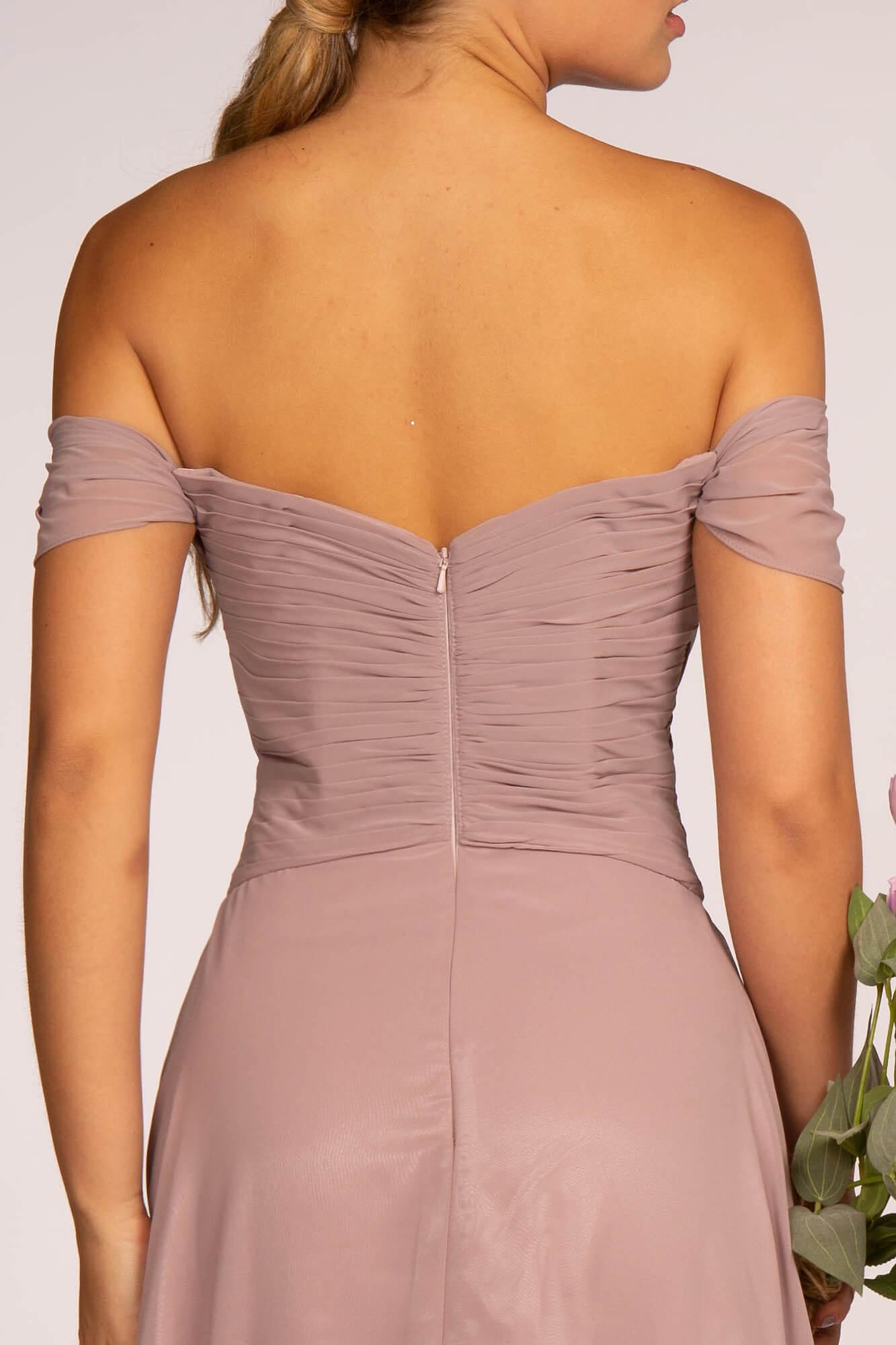 Off Shoulder Plus Size Long Formal Dress - The Dress Outlet Elizabeth K