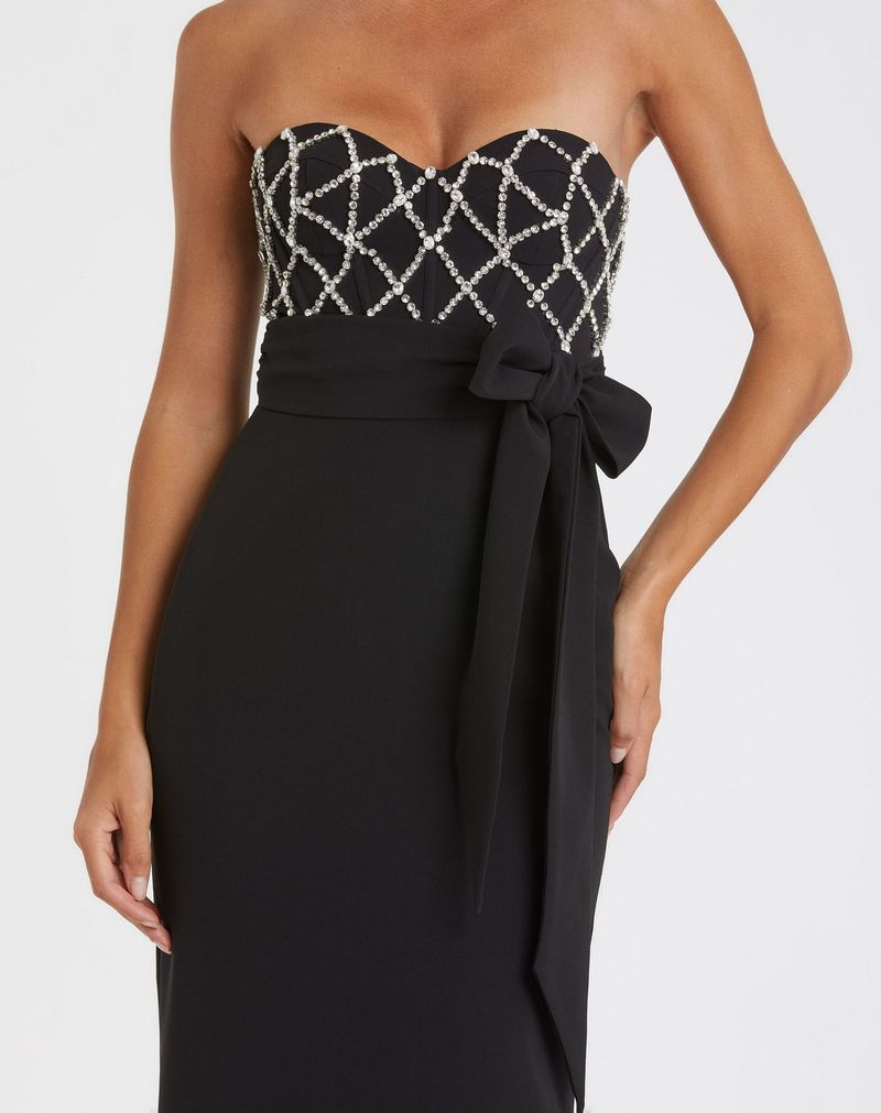 Prom Dresses Prom Fitted Slit Long Formal Dress Black