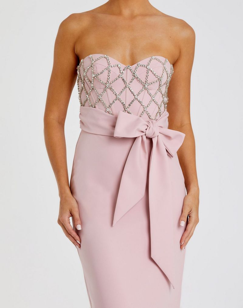 Prom Dresses Prom Fitted Slit Long Formal Dress Rose
