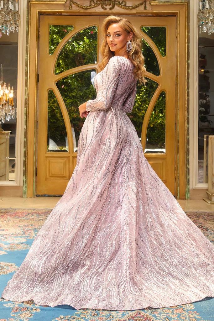 Portia and Scarlett Long Sleeve Formal Gown 22066 - The Dress Outlet