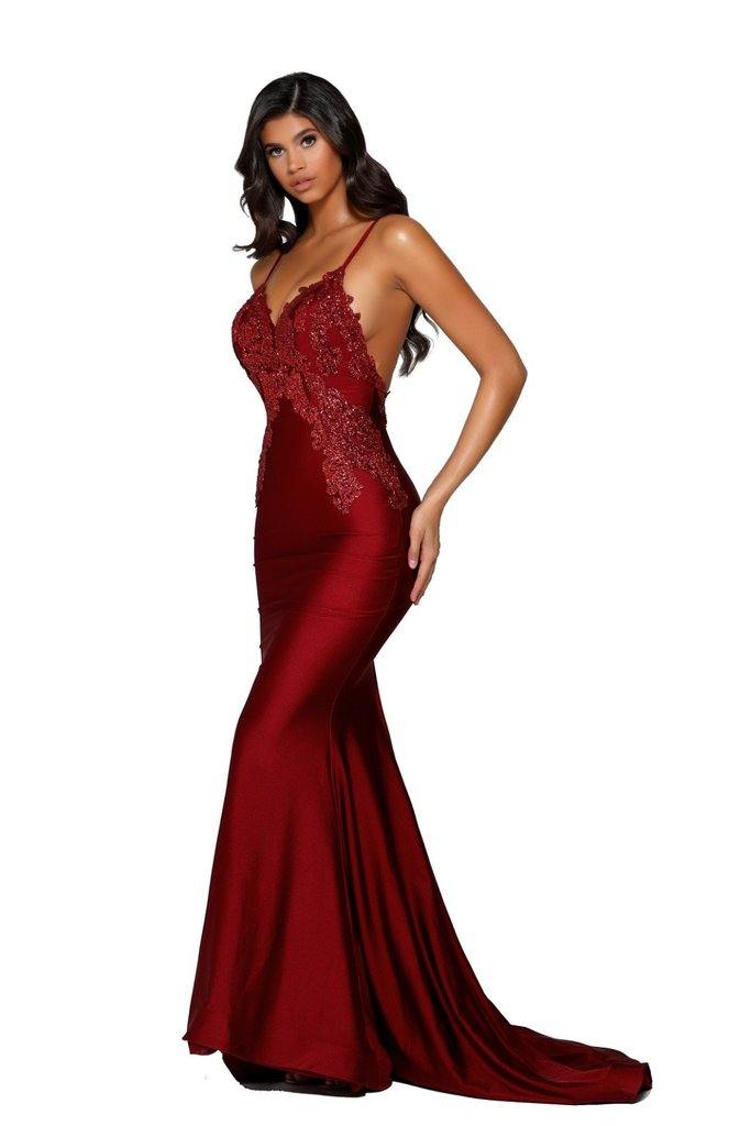 Portia And Scarlett Sexy Long Fitted Prom Dress PS6303 - The Dress Outlet