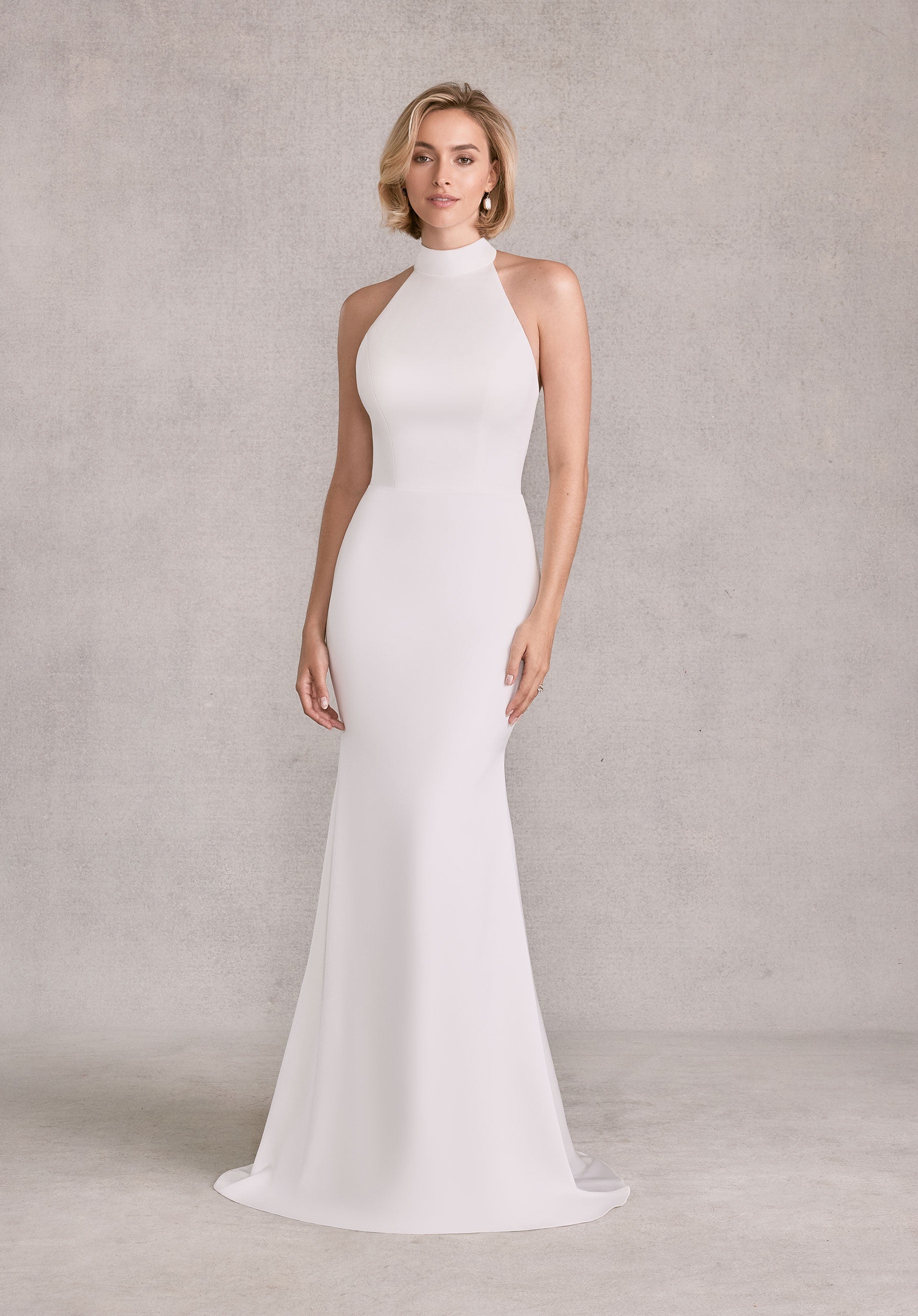 Wedding Dresses Simple Long Bridal Gown Beaded Wedding Dress Ivory