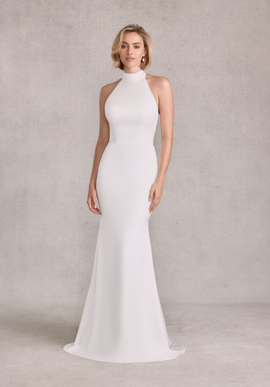 Wedding Dresses Simple Long Bridal Gown Beaded Wedding Dress Ivory