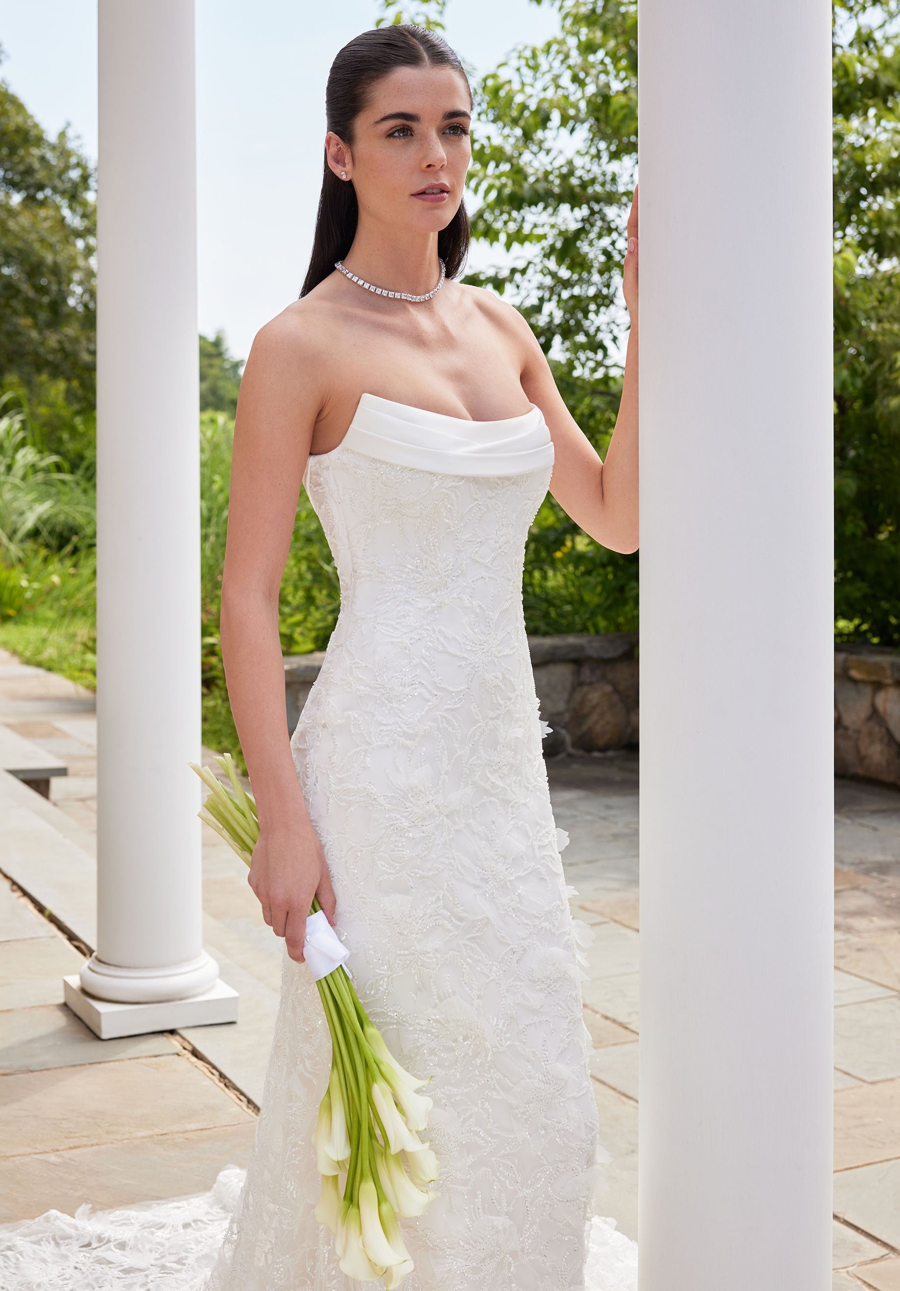 Wedding Dresses Long Fitted Wedding Dress Ivory/Sand