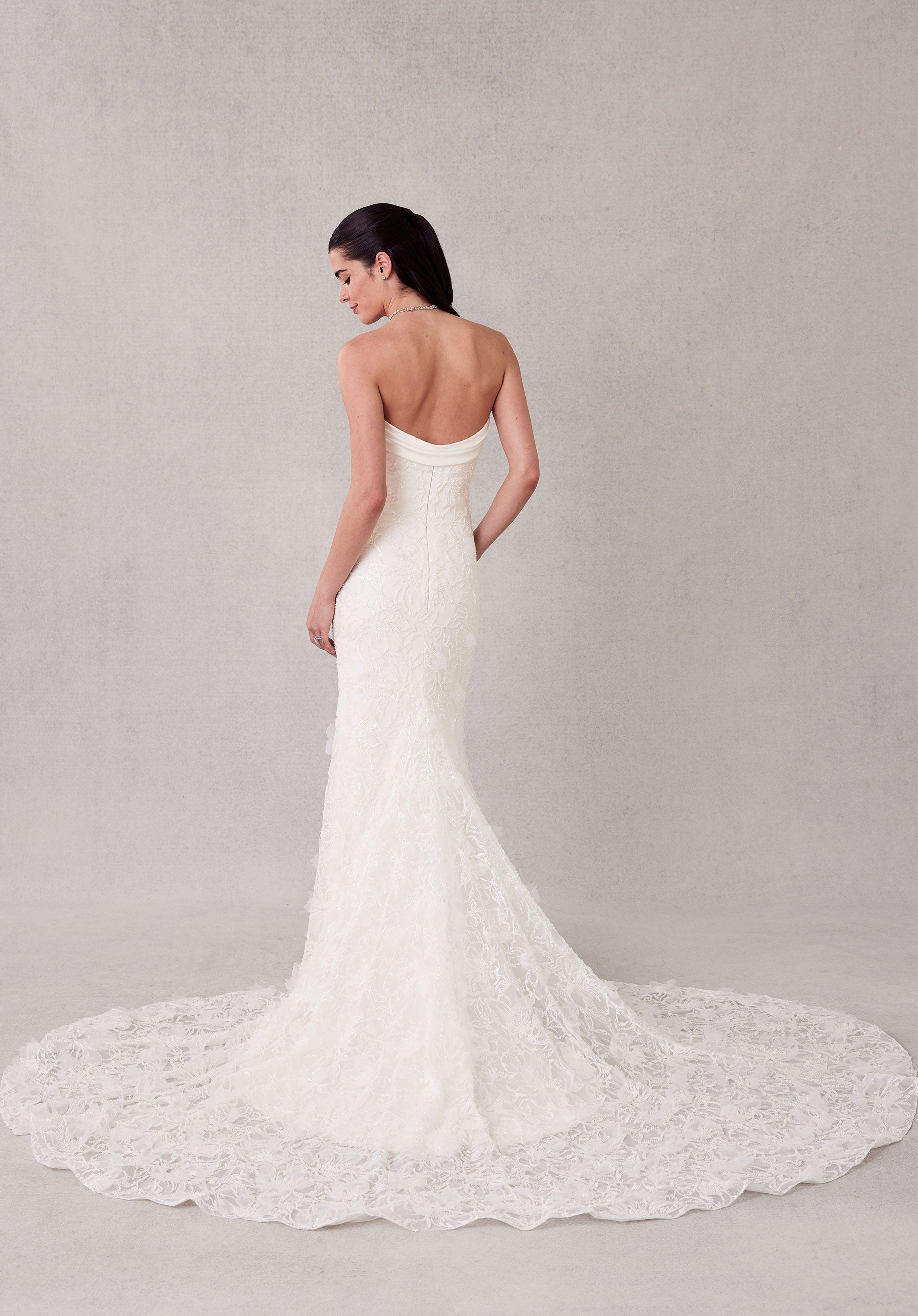 Wedding Dresses Long Fitted Wedding Dress Ivory/Sand