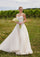 Wedding Dresses A Line Long Beaded Lace Corset Wedding Dress Ivory/Sand