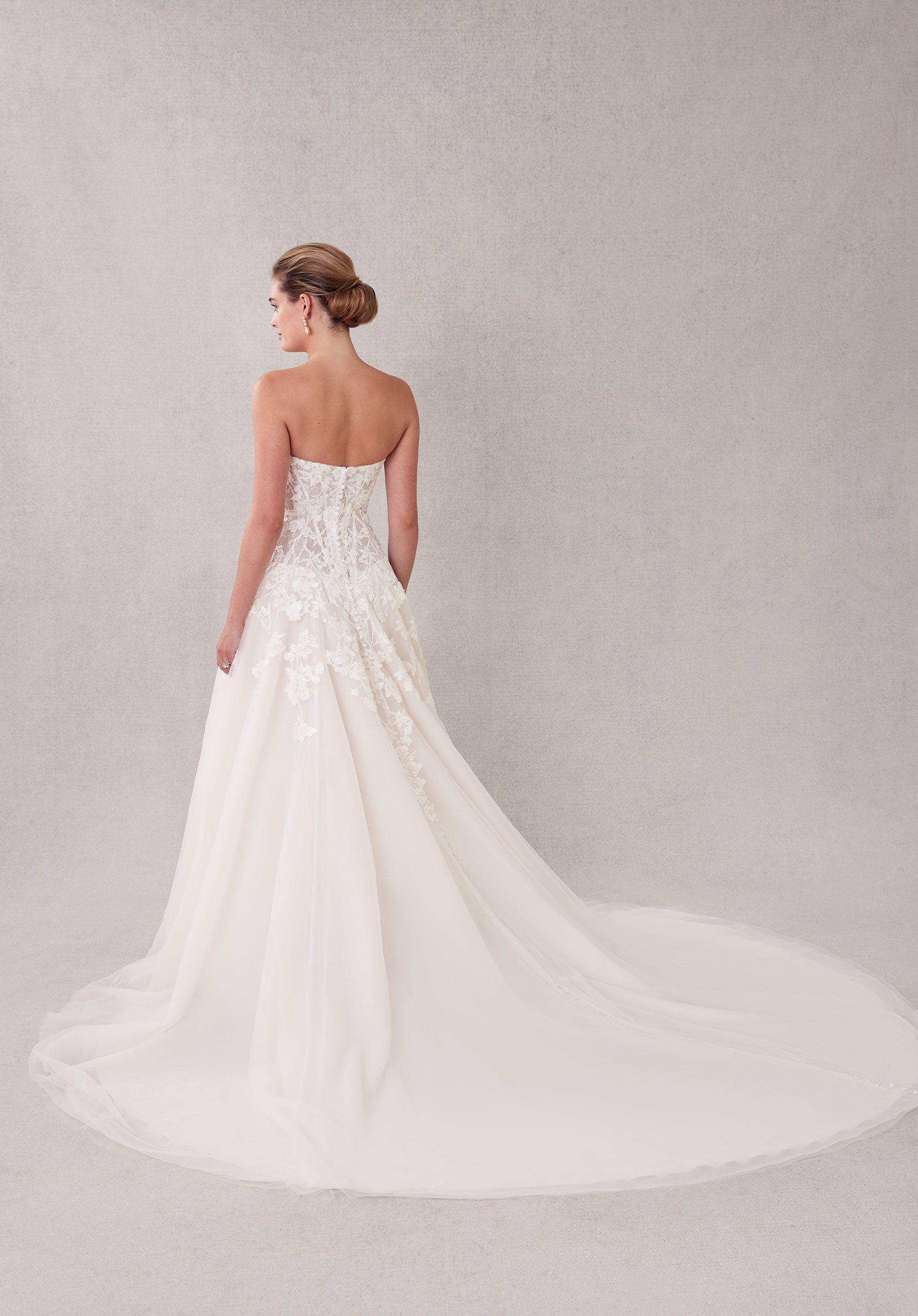 Wedding Dresses A Line Long Beaded Lace Corset Wedding Dress Ivory/Sand