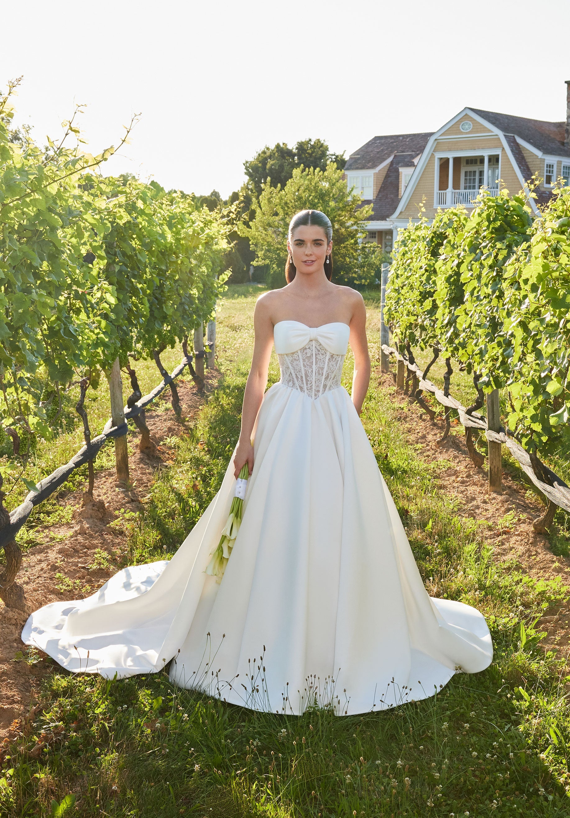 Wedding Dresses Long Ball Gown Corset Wedding Dress Ivory/Honey