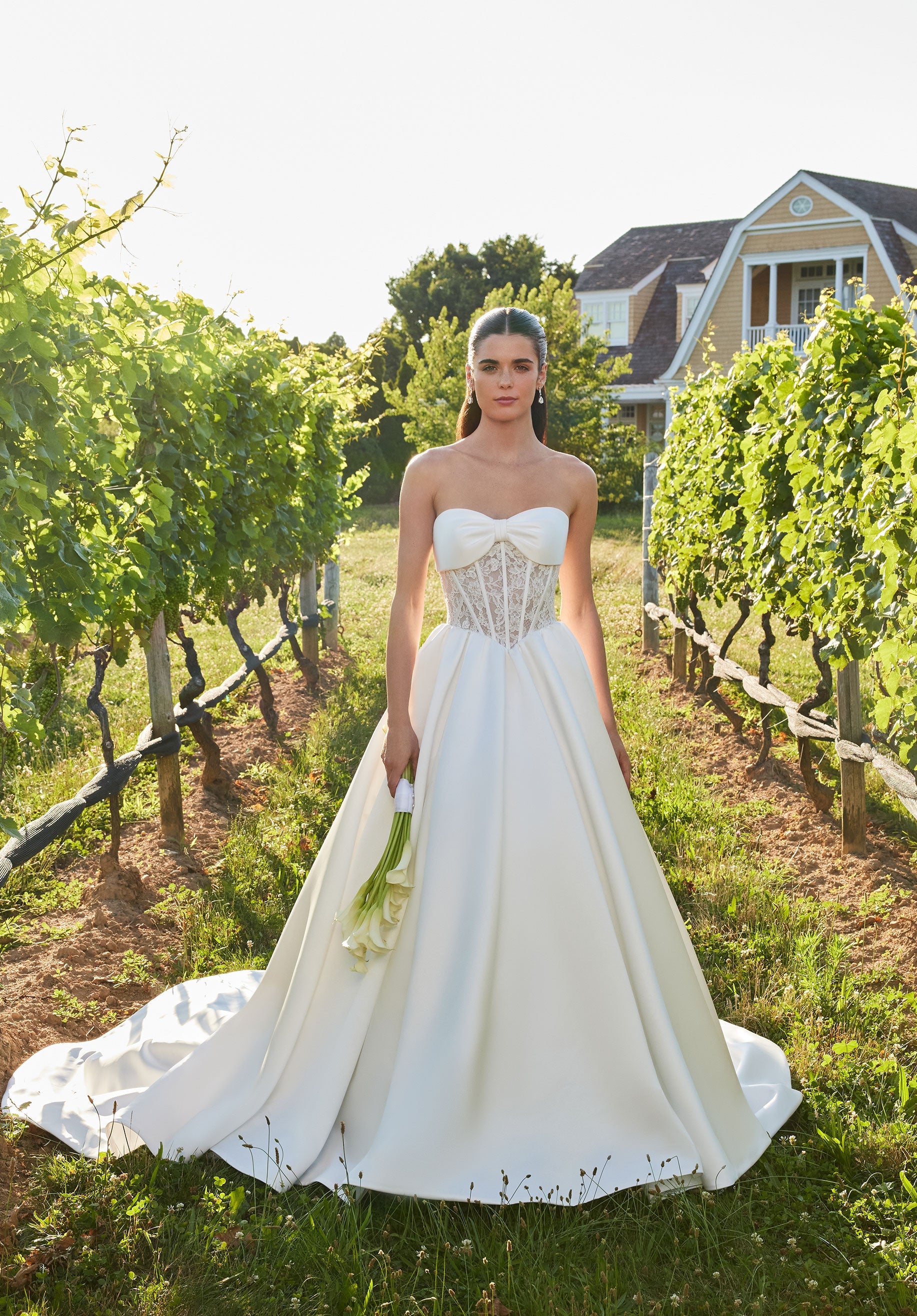 Wedding Dresses Long Ball Gown Corset Wedding Dress Ivory/Honey