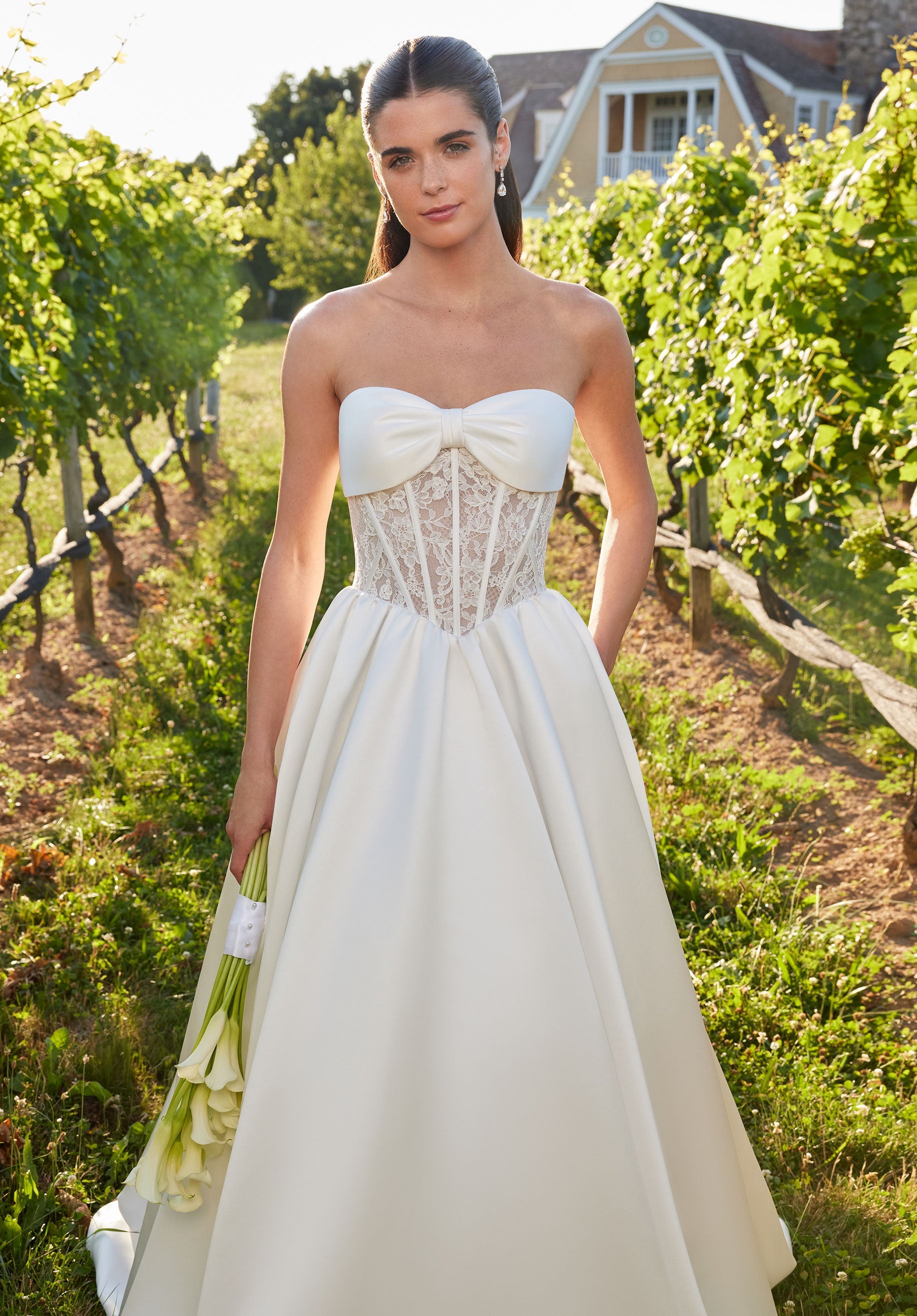 Wedding Dresses Long Ball Gown Corset Wedding Dress Ivory/Honey