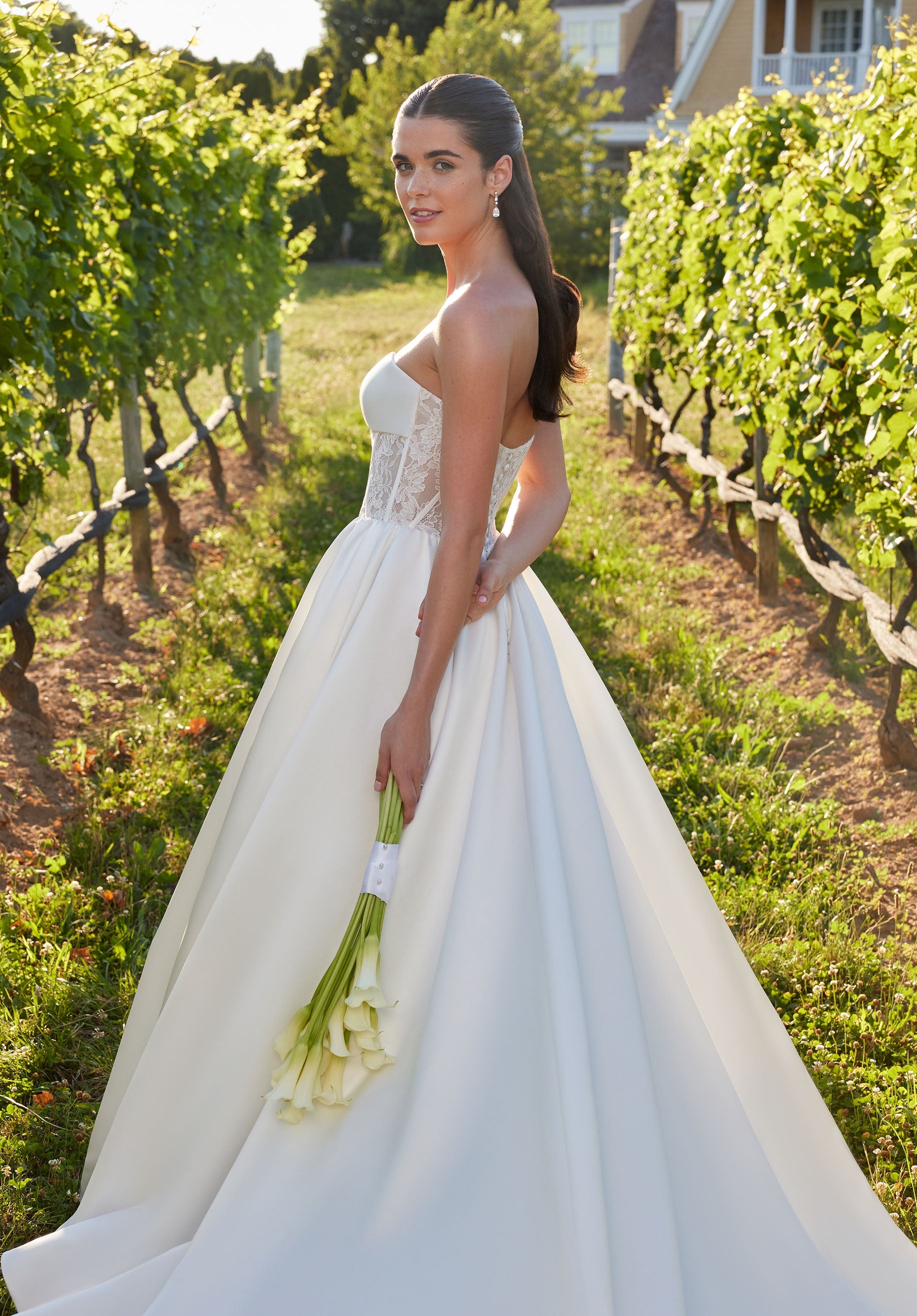 Wedding Dresses Long Ball Gown Corset Wedding Dress Ivory/Honey