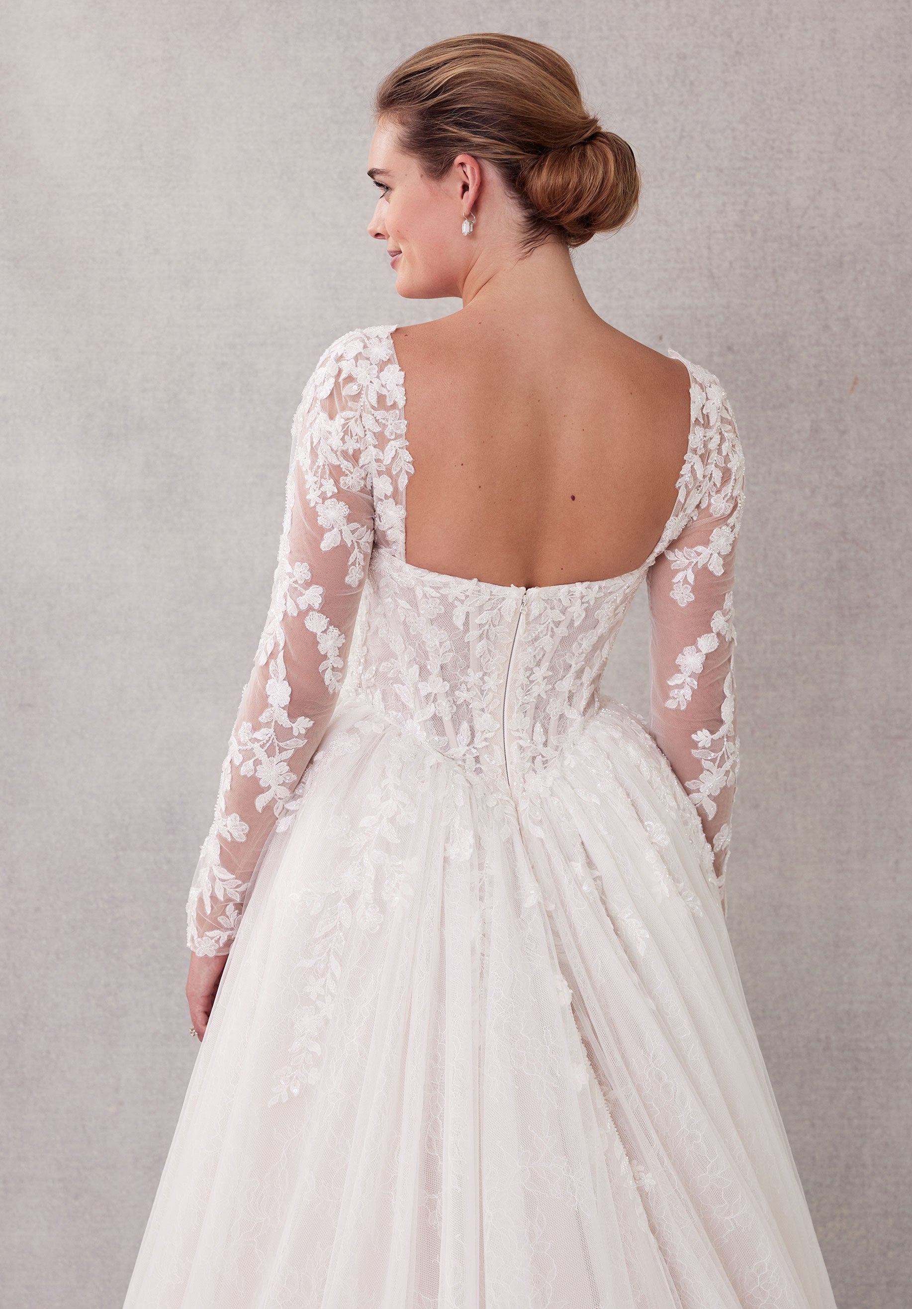 Wedding Dresses Long Ball Gown Beaded Lace Wedding Dress Ivory/Sand/Honey