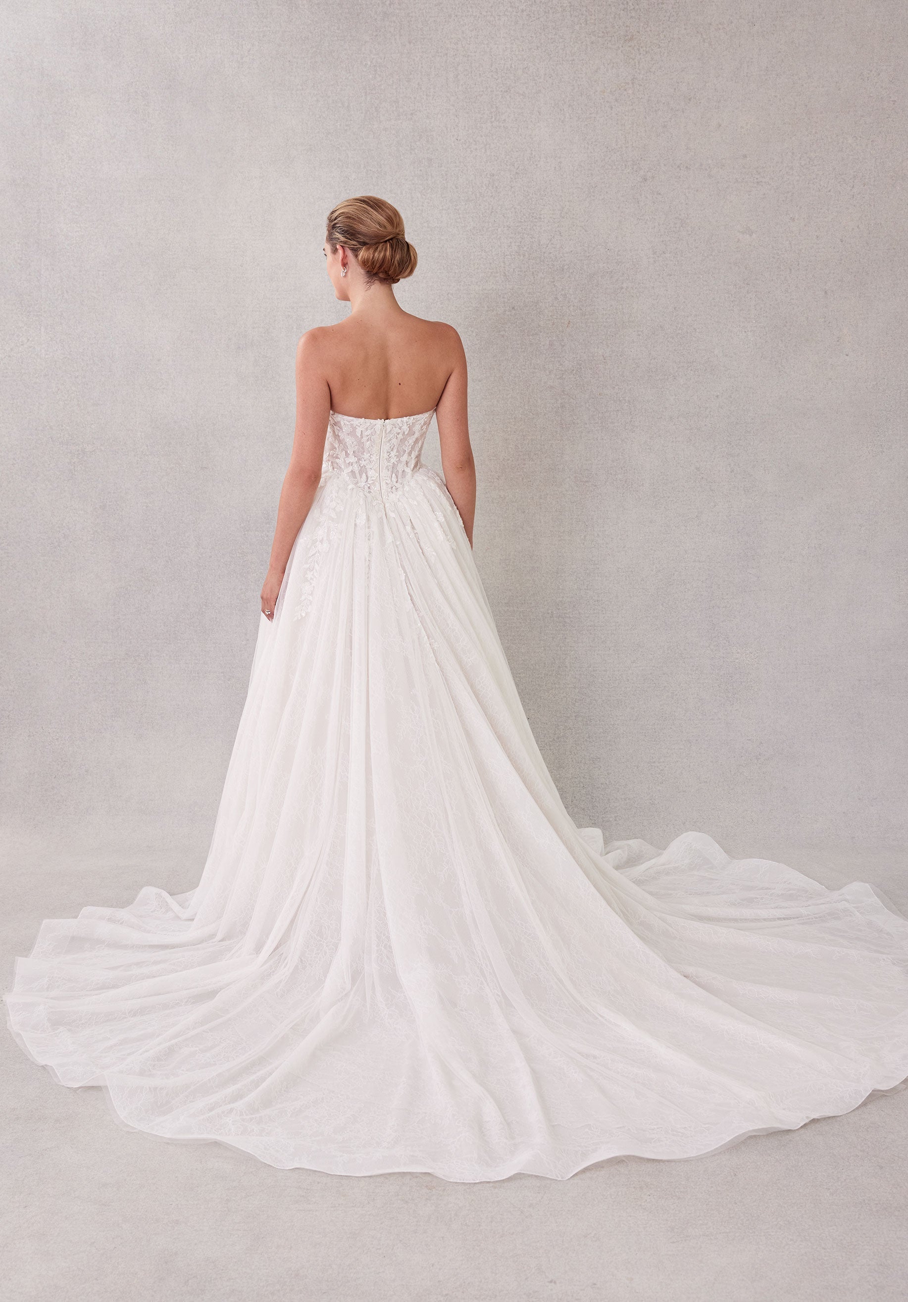 Wedding Dresses Long Ball Gown Beaded Lace Wedding Dress Ivory/Sand/Honey