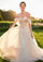 Wedding Dresses Long 3D Floral Lace A Line Wedding Dress Ivory/Sand/Honey/Multi
