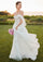 Wedding Dresses Long 3D Floral Lace A Line Wedding Dress Ivory/Ivory