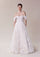 Wedding Dresses A Line Long Floral Applique Wedding Dress Ivory/Champagne/Honey