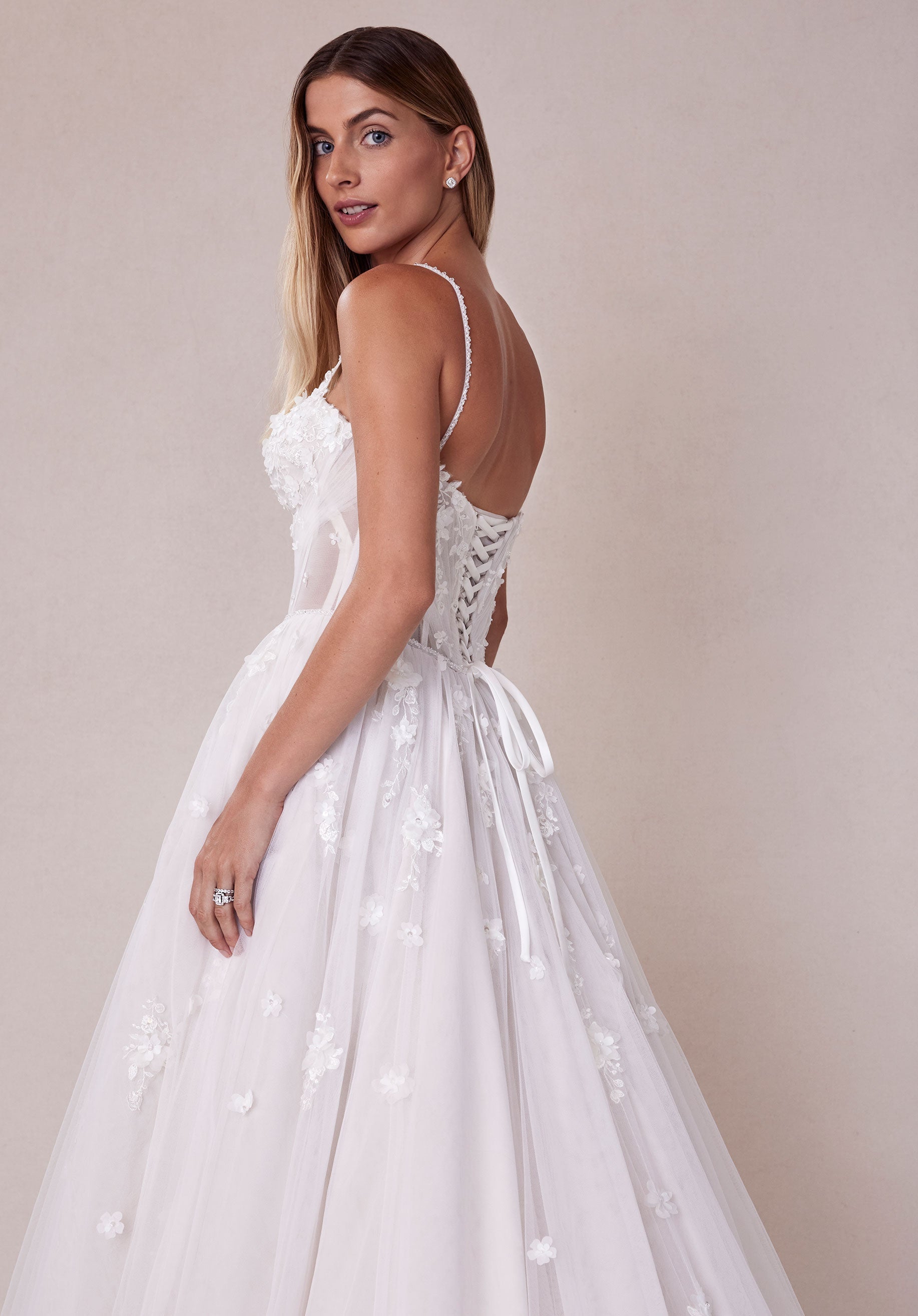 Wedding Dresses A Line Corset Long Ball Gown Wedding Dress Ivory/Champagne/Honey