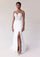 Wedding Dresses Fitted Long Floral Wedding Dress Ivory/Honey